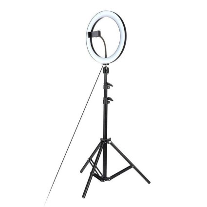 PRO Ringlight Lamp met Statief 70-200 cm / Make Up en Selfie incl bluetooth afstandsbediening - 10 inch LED voor Instagram / Youtube / streaming